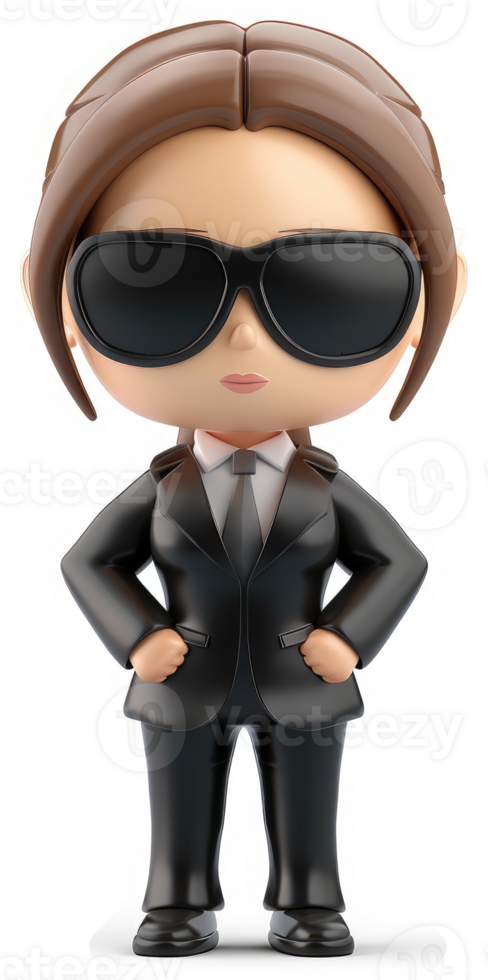Stylish, confident businesswoman in a formal suit. png