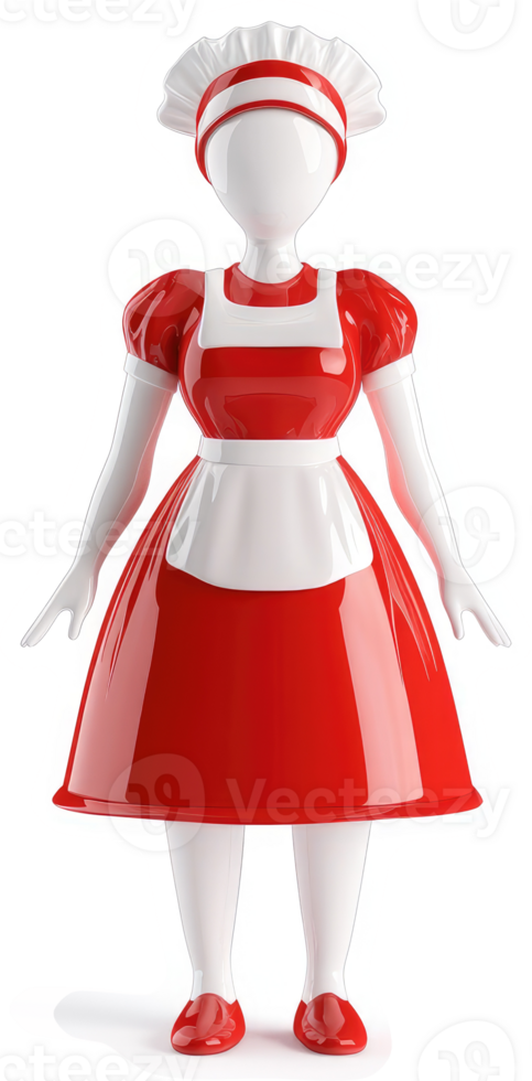 Glamorous figurine of a domestic servant. png