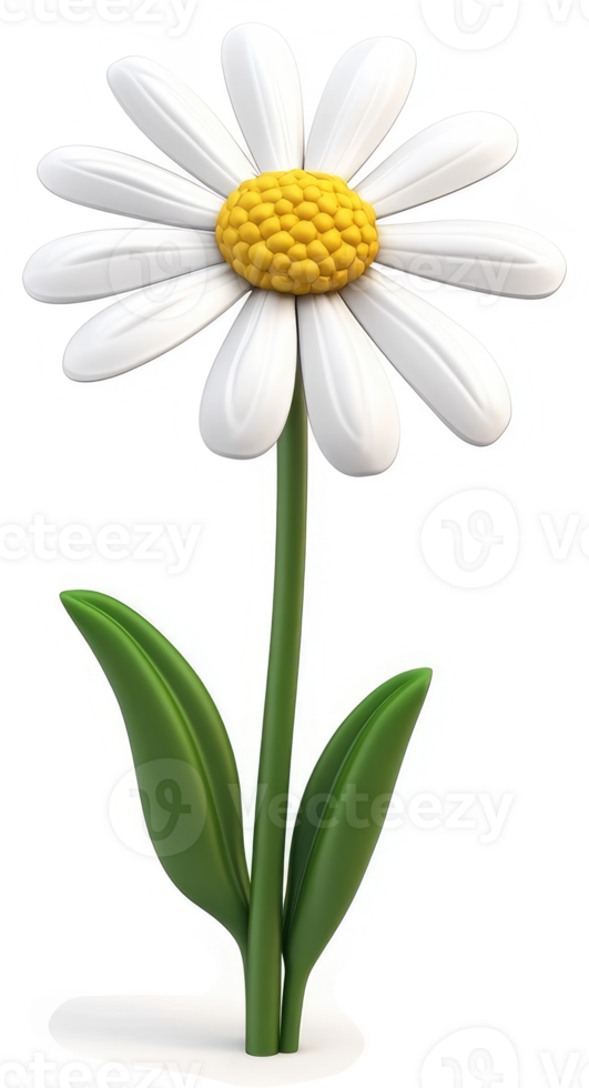 A single, vibrant daisy with a yellow center. png