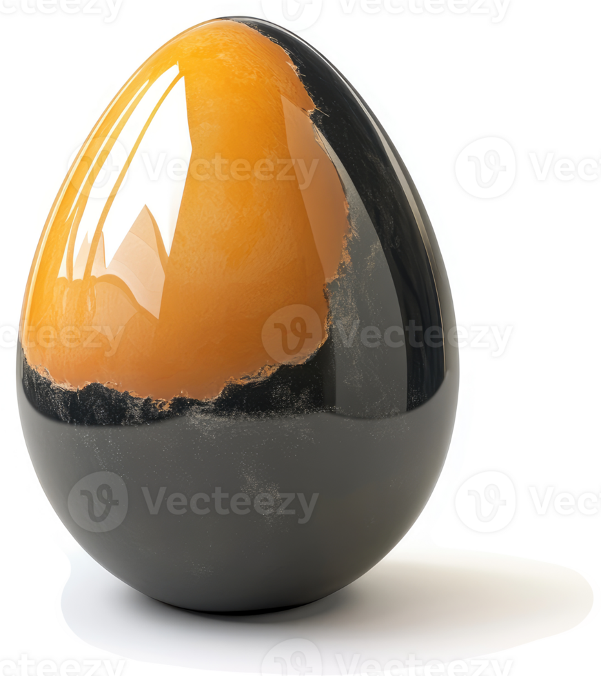 Ornate, egg-shaped gemstone with contrasting colors. png