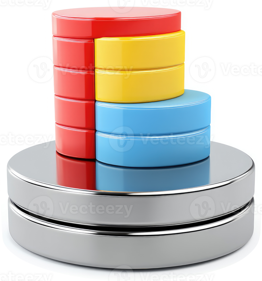 Colorful stacked circles represent hierarchical data visualization. png