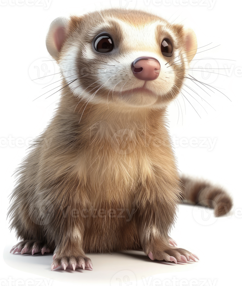 Cute, digitally rendered baby coati. png