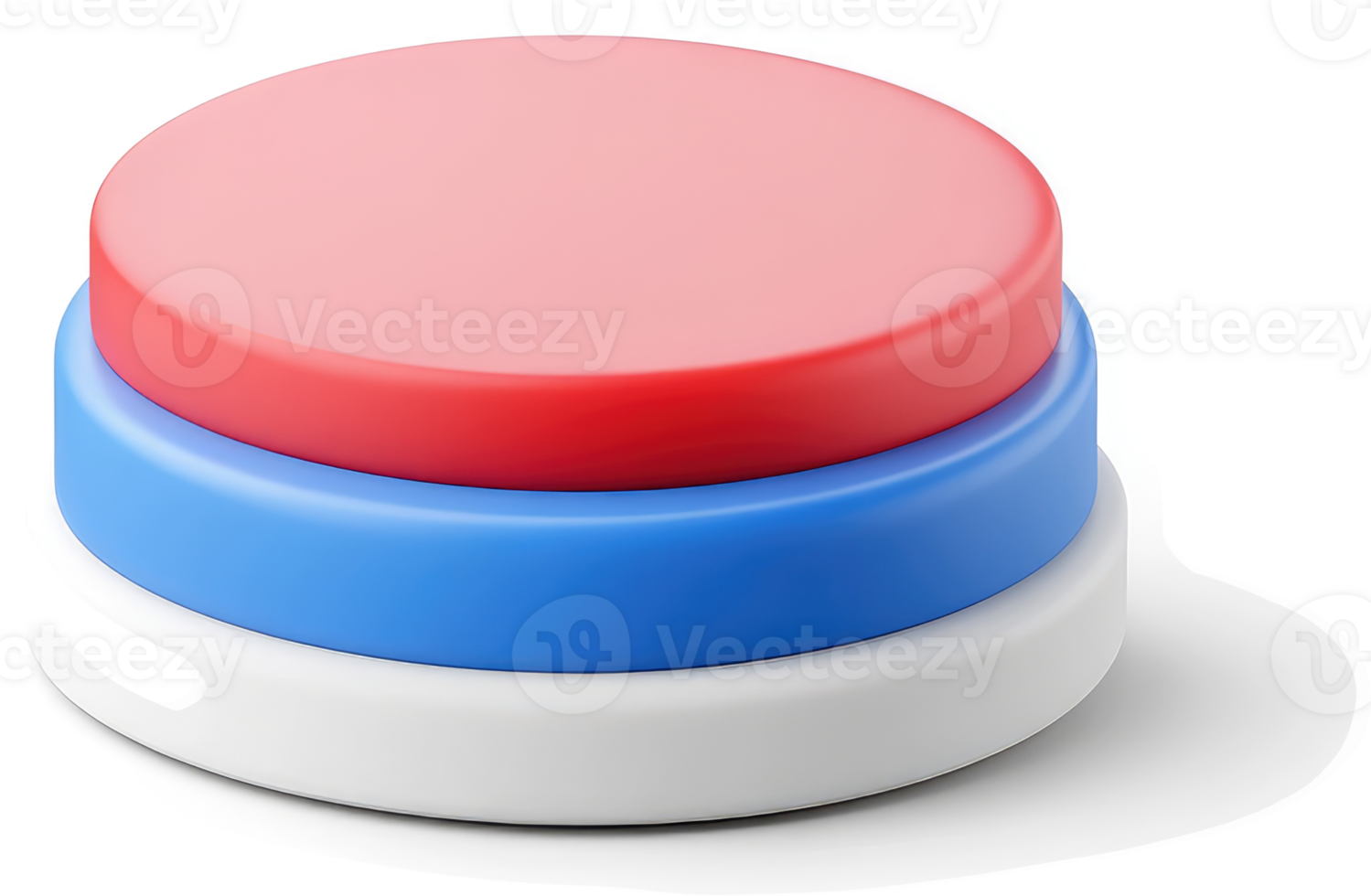 Stacked circular buttons in red, blue, and white. png