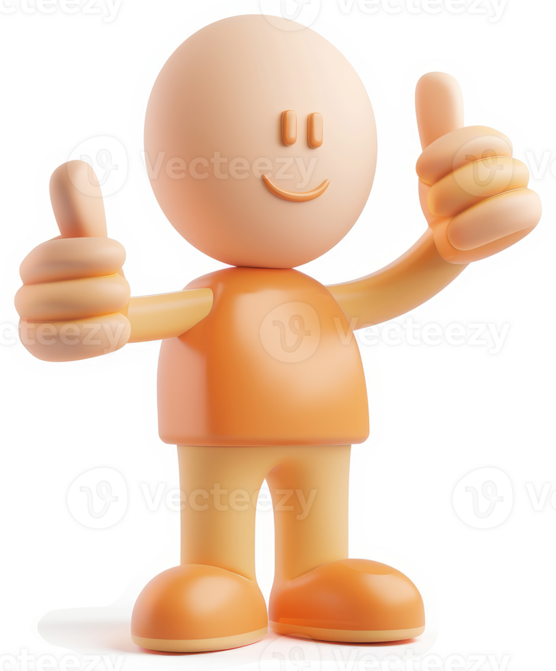 Animated figure gives a positive affirmation. png