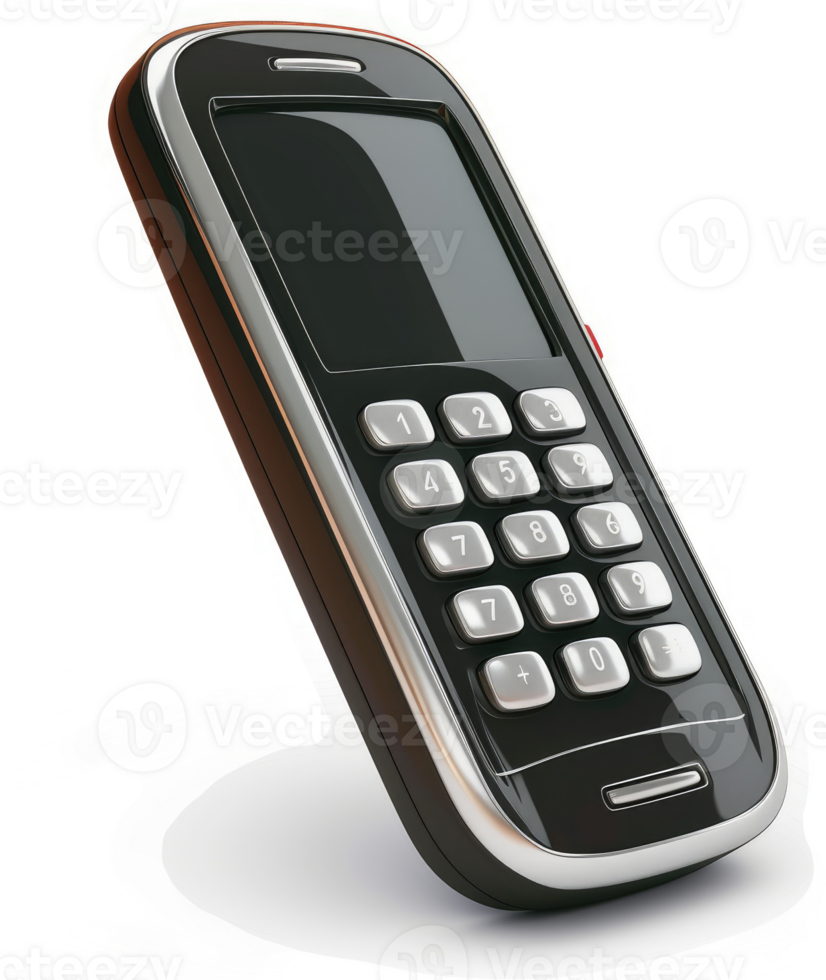 Portable communication device with numeric keypad. png