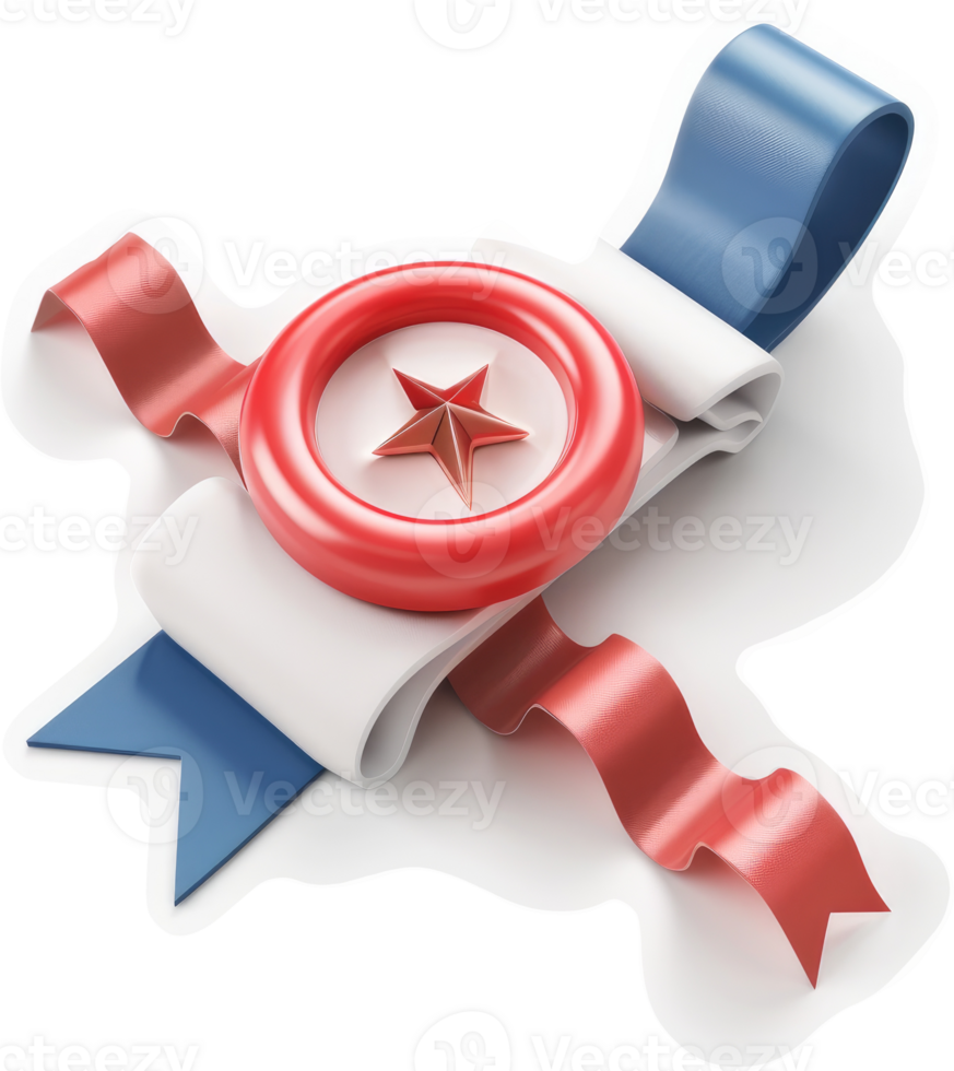 Official seal with red and blue ribbons. png