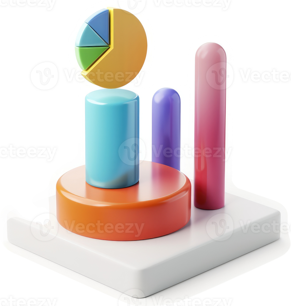Colorful graphic representation of data analysis and progress. png