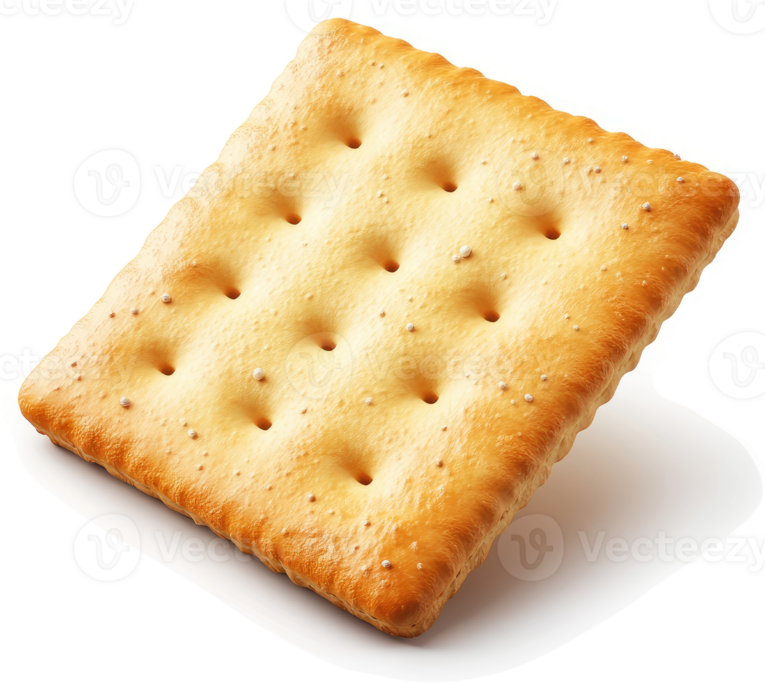 Square, golden-brown cracker, diagonally positioned. png