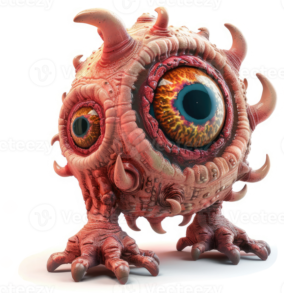 A fleshy, spiky creature with large eyes. png