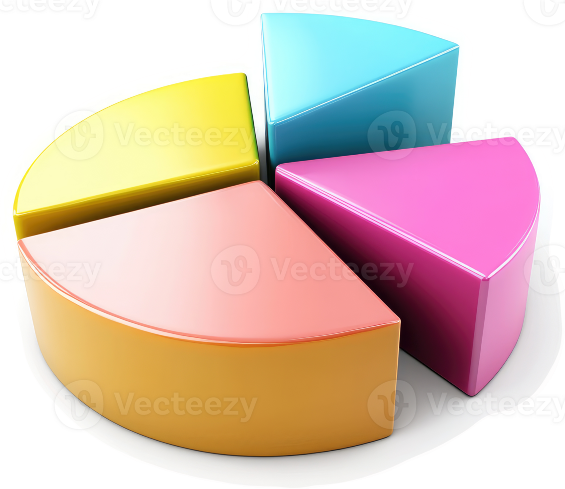 Colorful pie chart representation of segmented data. png