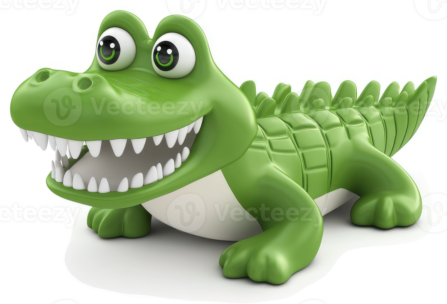 Smiling, cartoon crocodile character, brightly colored. png