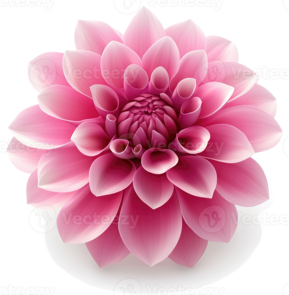 Close-up of a delicate pink dahlia blossom. png