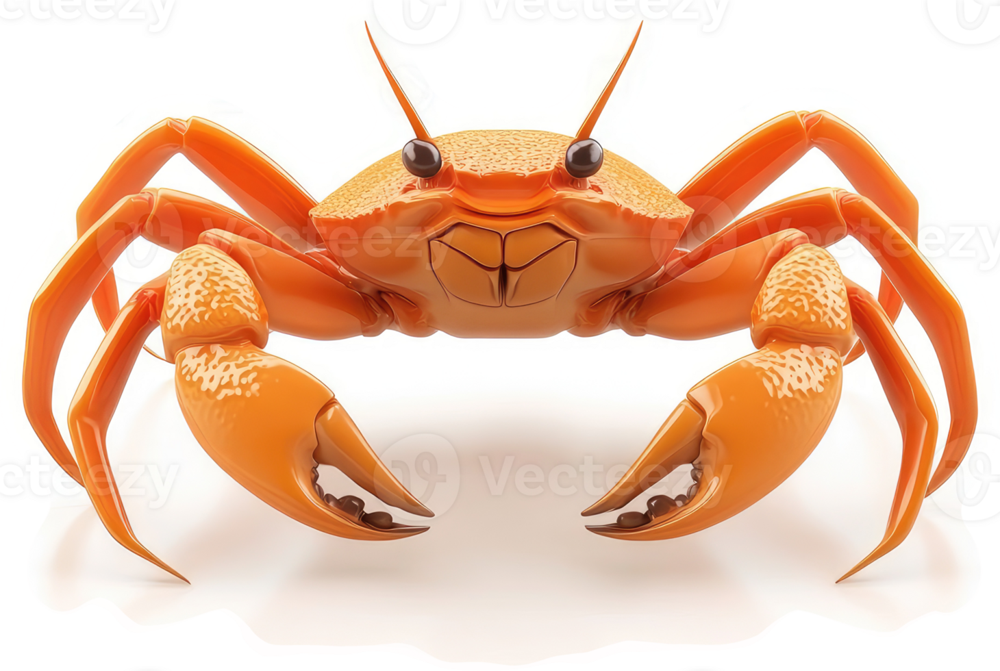 Orange crab, full-body view, presented against a plain background. png