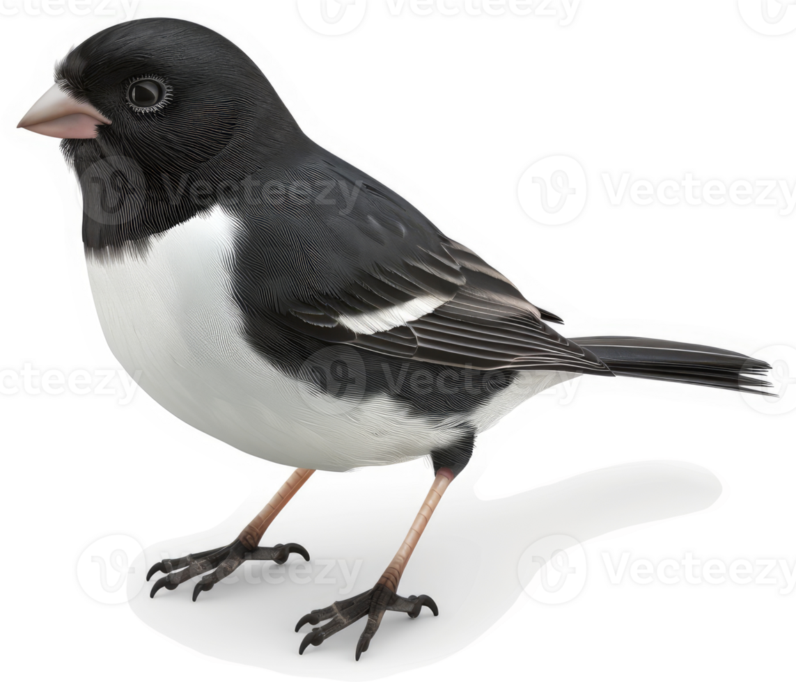Close-up of a black-and-white sparrow. png