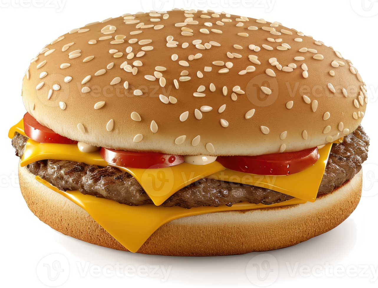Double cheeseburger, a savory sandwich. png