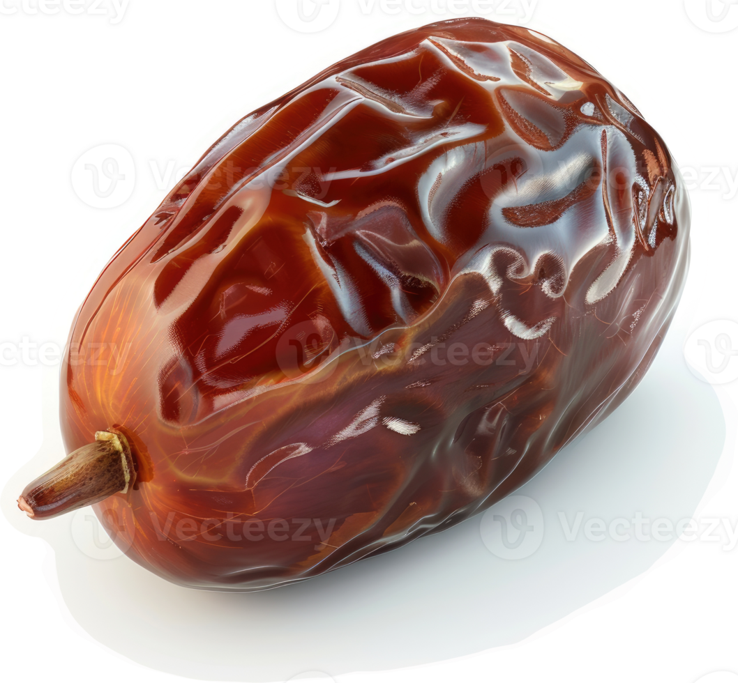 Single, plump date fruit, glossy and rich. png