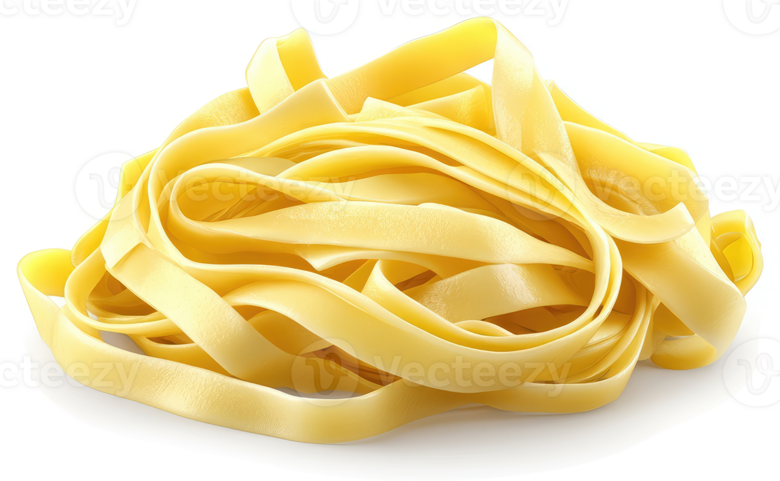 A mound of uncooked fettuccine pasta. png