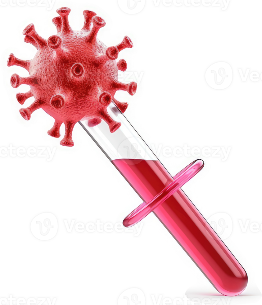 Viral sample in a laboratory test tube. png
