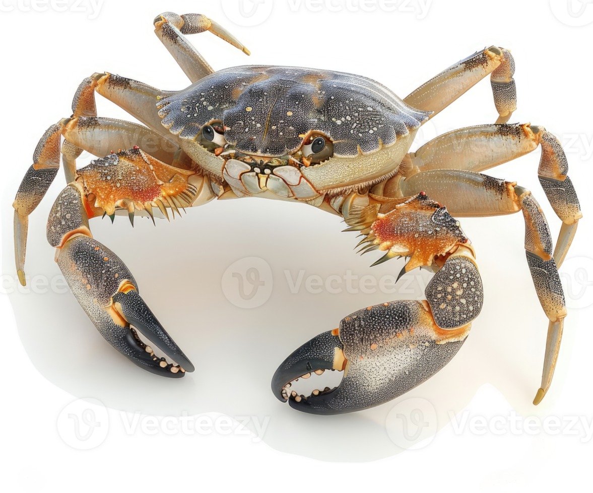 Close-up of a European edible crab. png