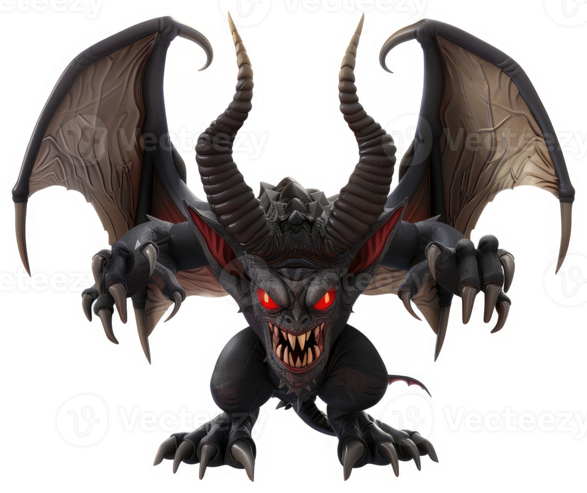 Dark, demonic creature with sharp features. png