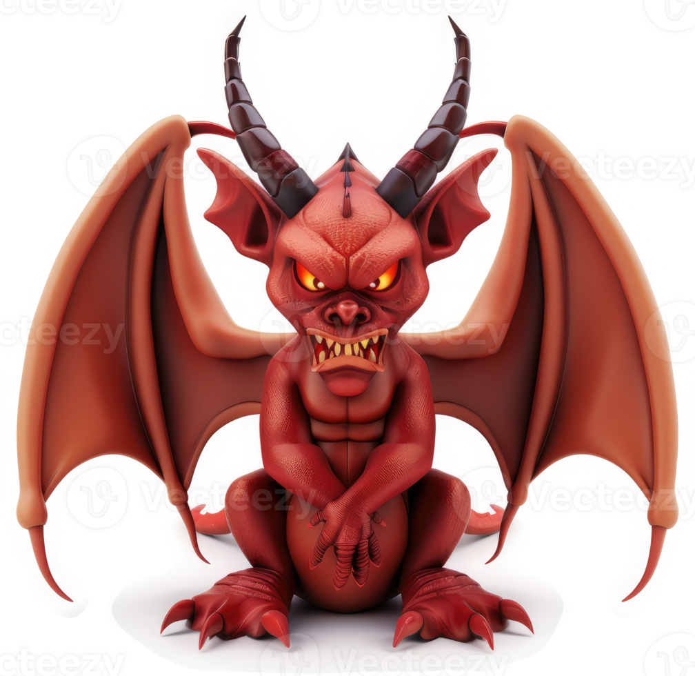 Fierce, demonic gargoyle, a formidable creature. png