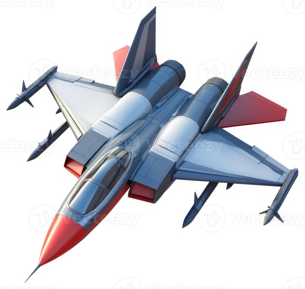 Futuristic military jet aircraft with advanced design. png