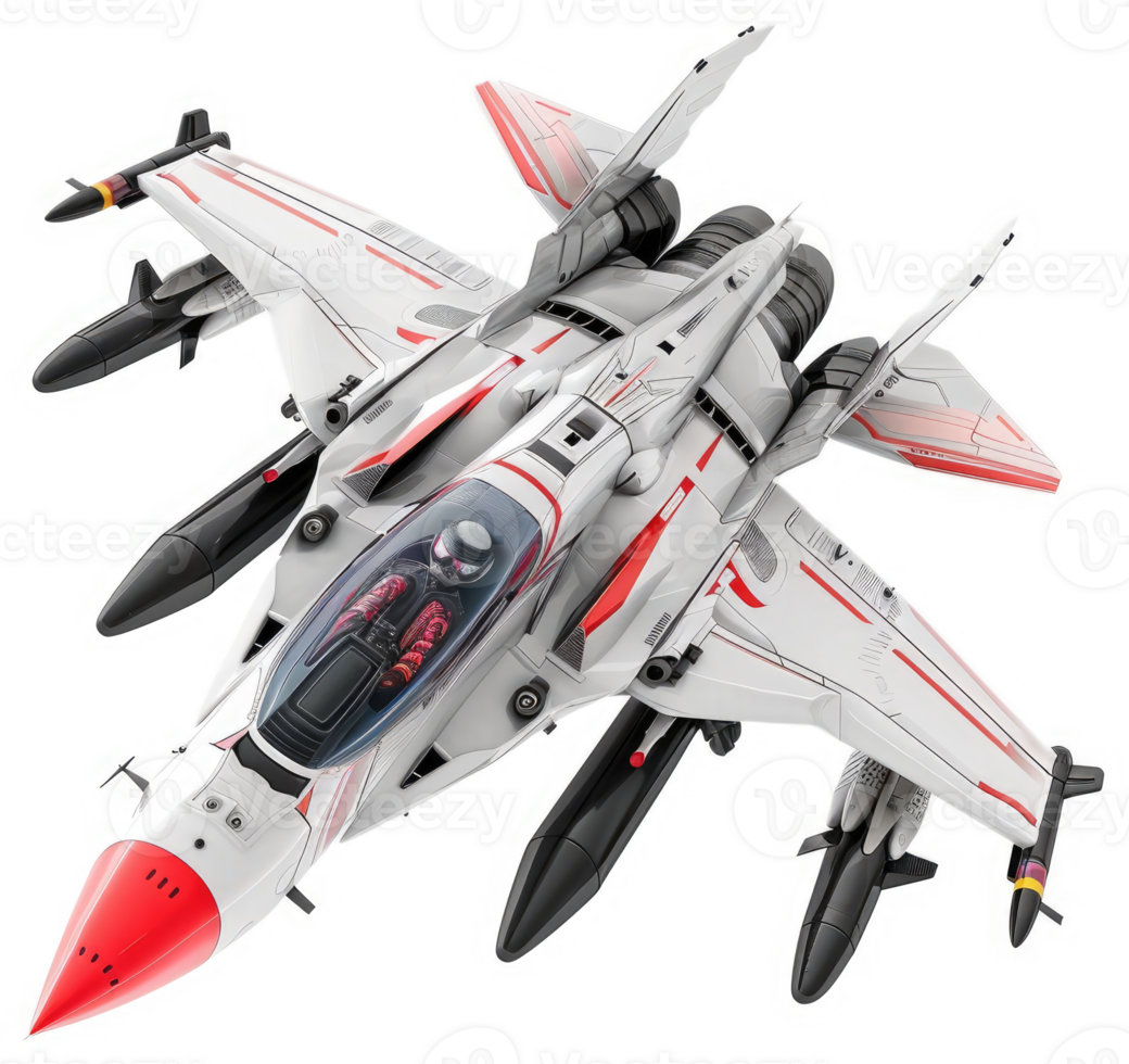 A futuristic fighter jet with intricate details. png