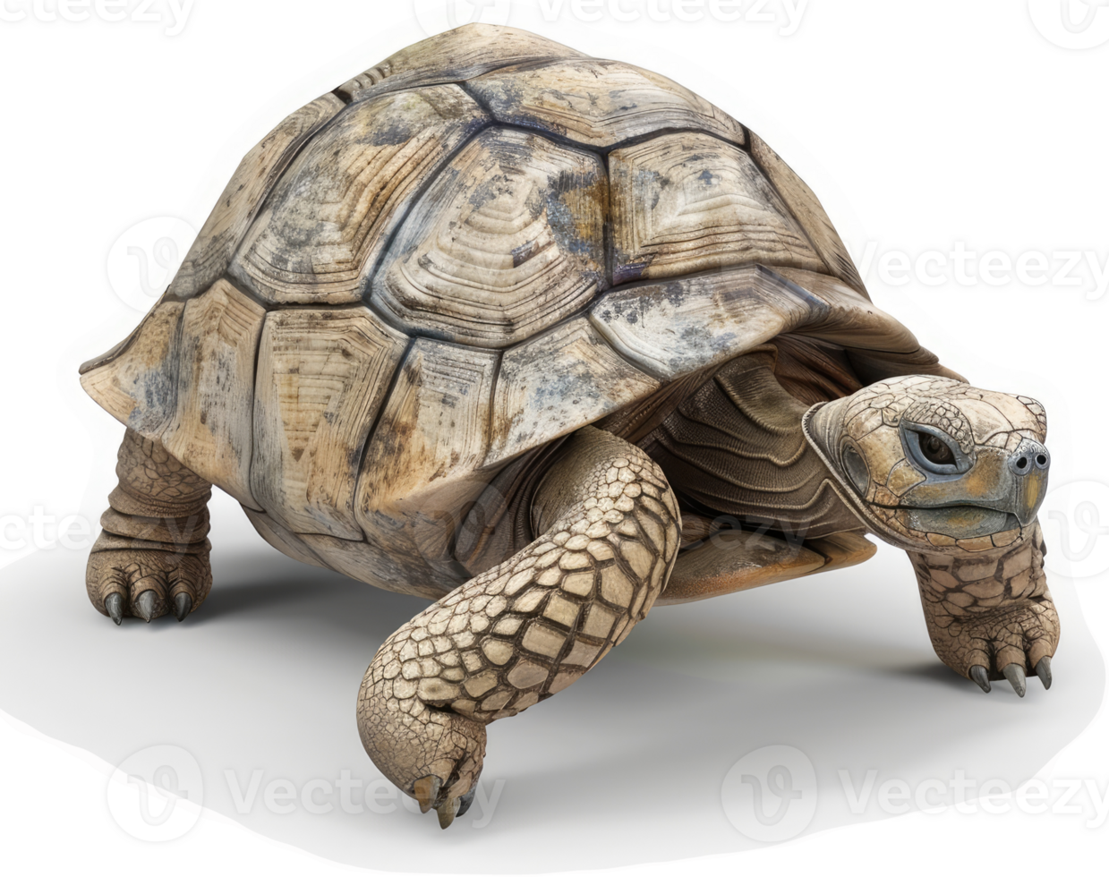Land tortoise with a speckled shell. png