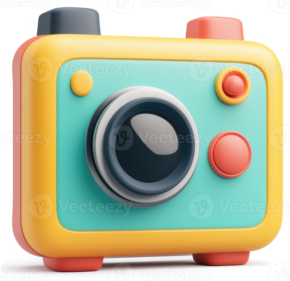 Playful, cartoonish digital camera illustration. png