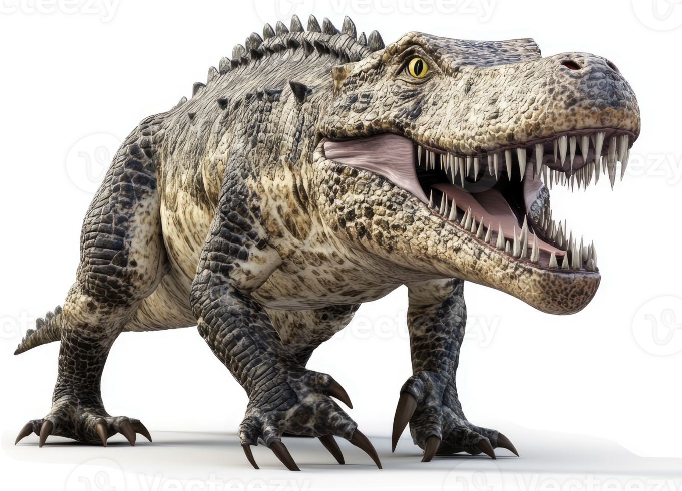 Prehistoric crocodile, formidable predator of the past. png
