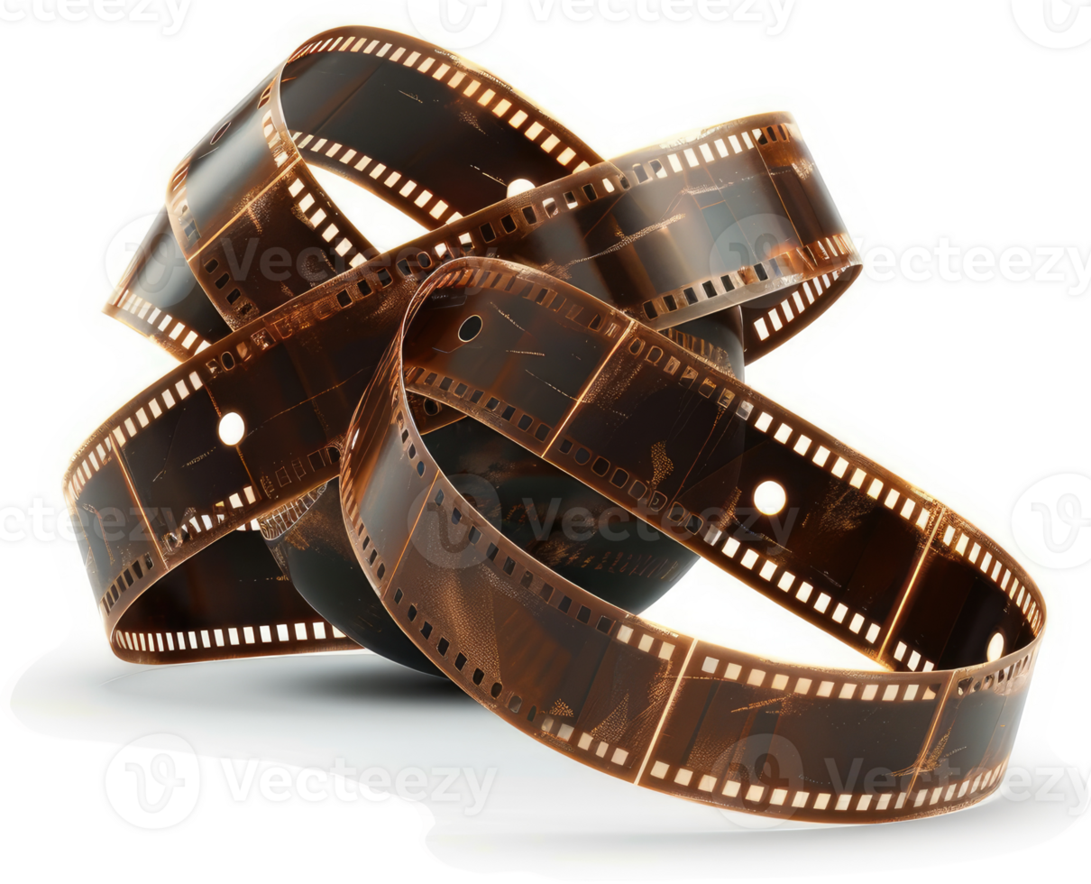 Tangled photographic film reel displays a history of images. png
