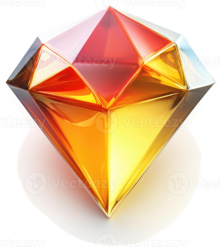 Radiant, multifaceted gem with fiery hues. png