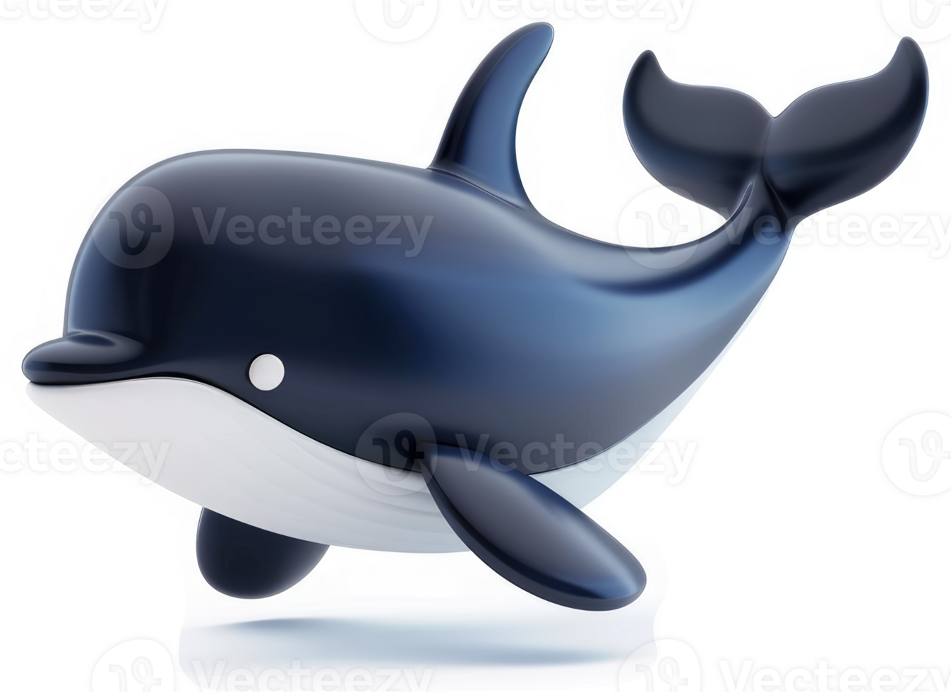 Cartoon depiction of a playful orca. png