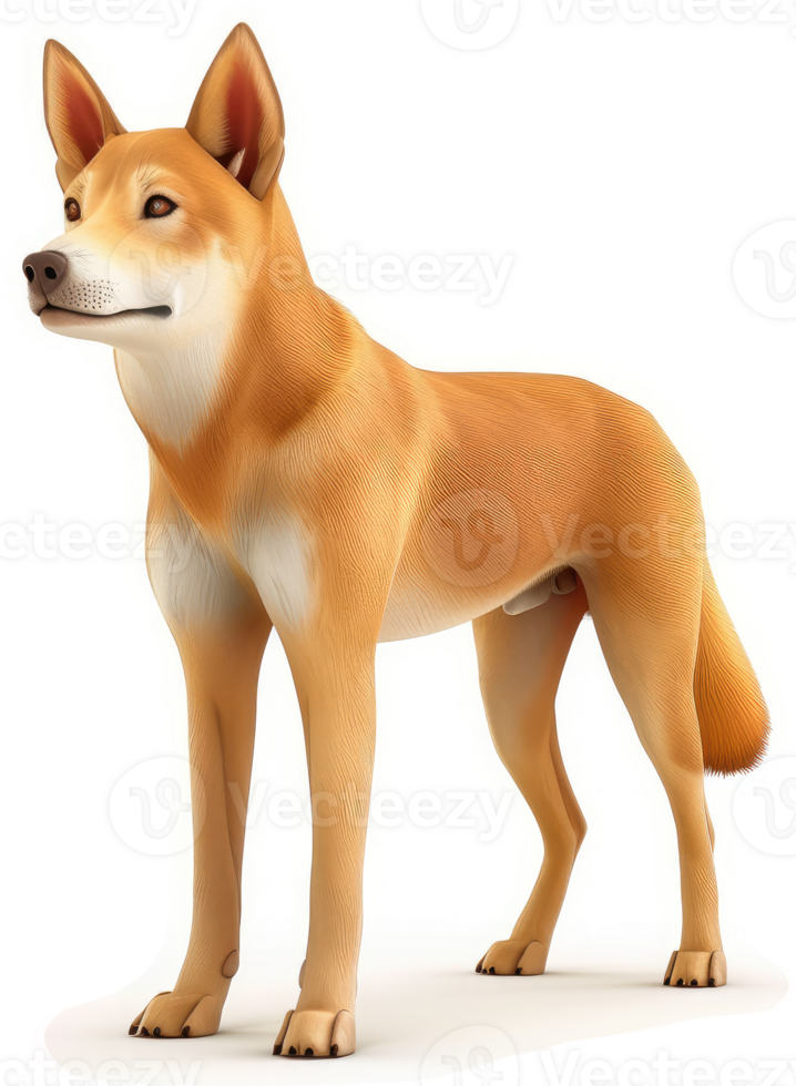 Digital illustration of a light orange dog. png