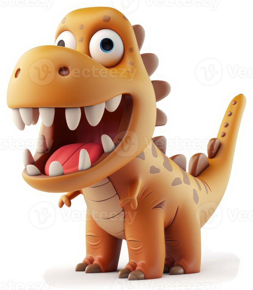 Exuberant cartoon dinosaur character. png