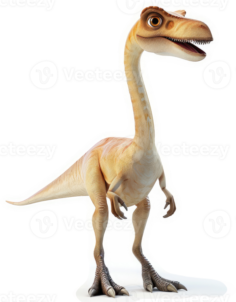 Cartoon depiction of a long-necked dinosaur. png