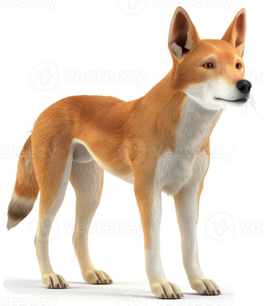 Digital rendering of a vibrant dingo. png