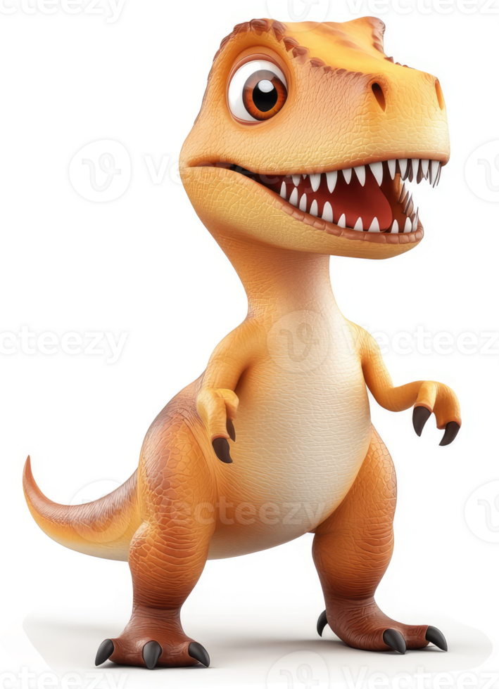 Cute cartoon tyrannosaurus rex illustration. png