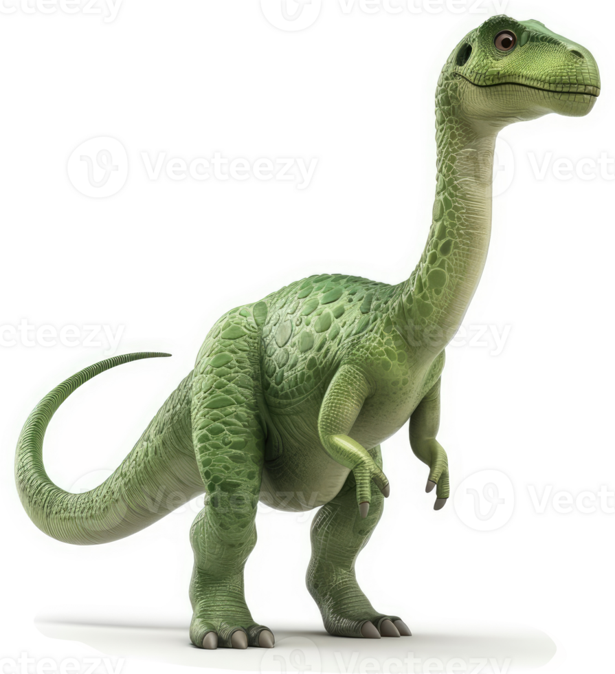 Green dinosaur, a cartoon, prehistoric creature. png