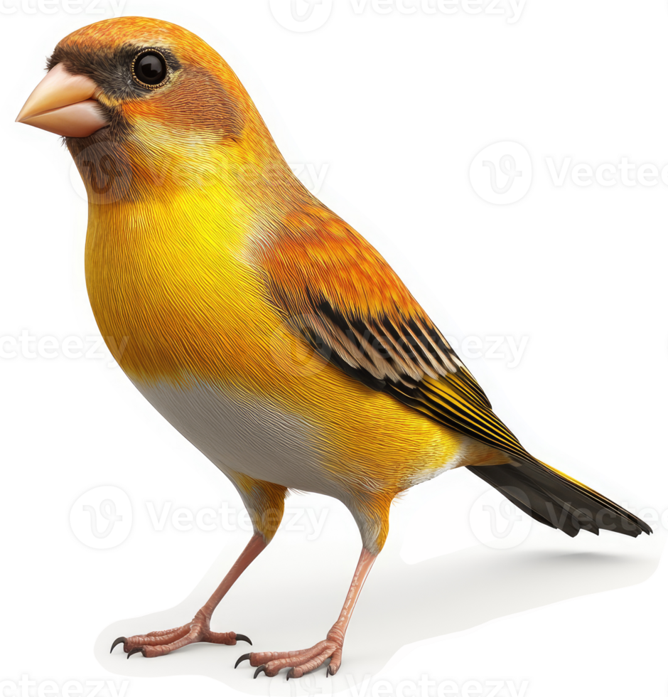Vivid depiction of a small, colorful finch. png