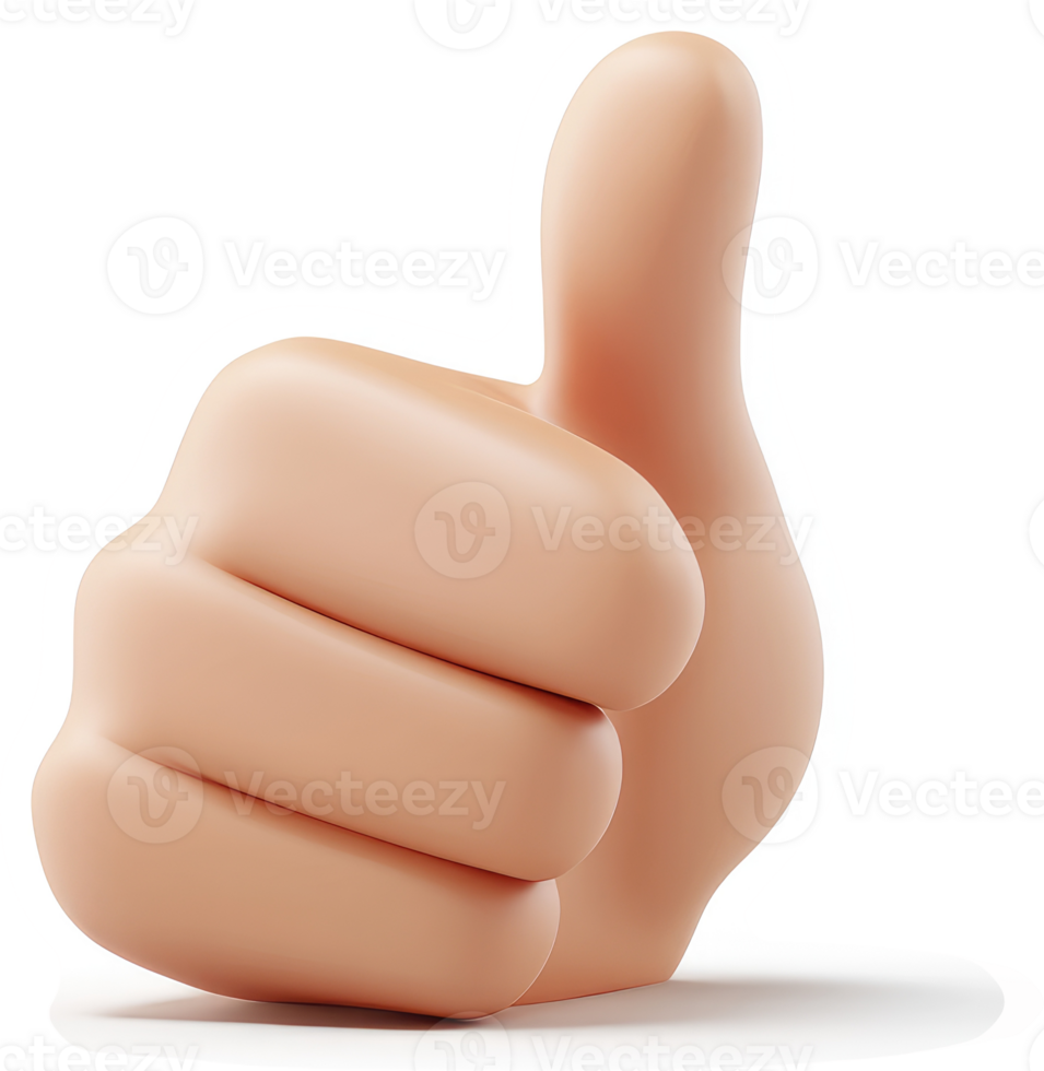 Cartoon hand gesture displaying approval. png