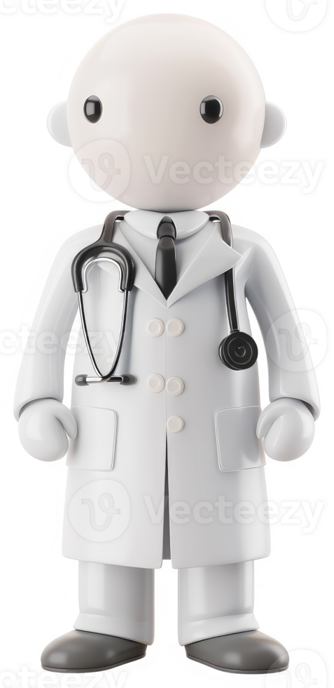 Physician figure in a white coat. png