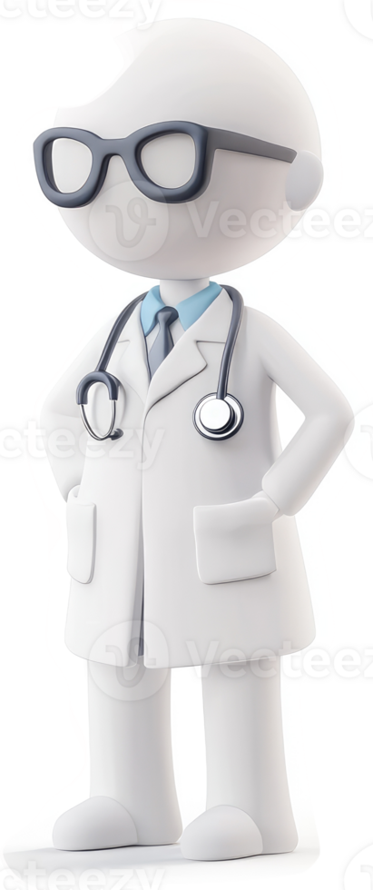 Confident medical professional figure. png
