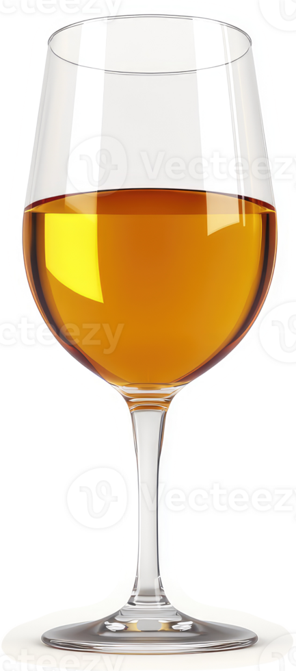 Amber wine in a stemmed glass. png