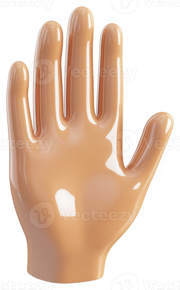Digital rendering of a light beige human hand. png
