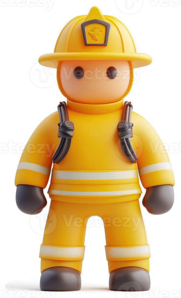 Cartoon depiction of a fire safety figure. png