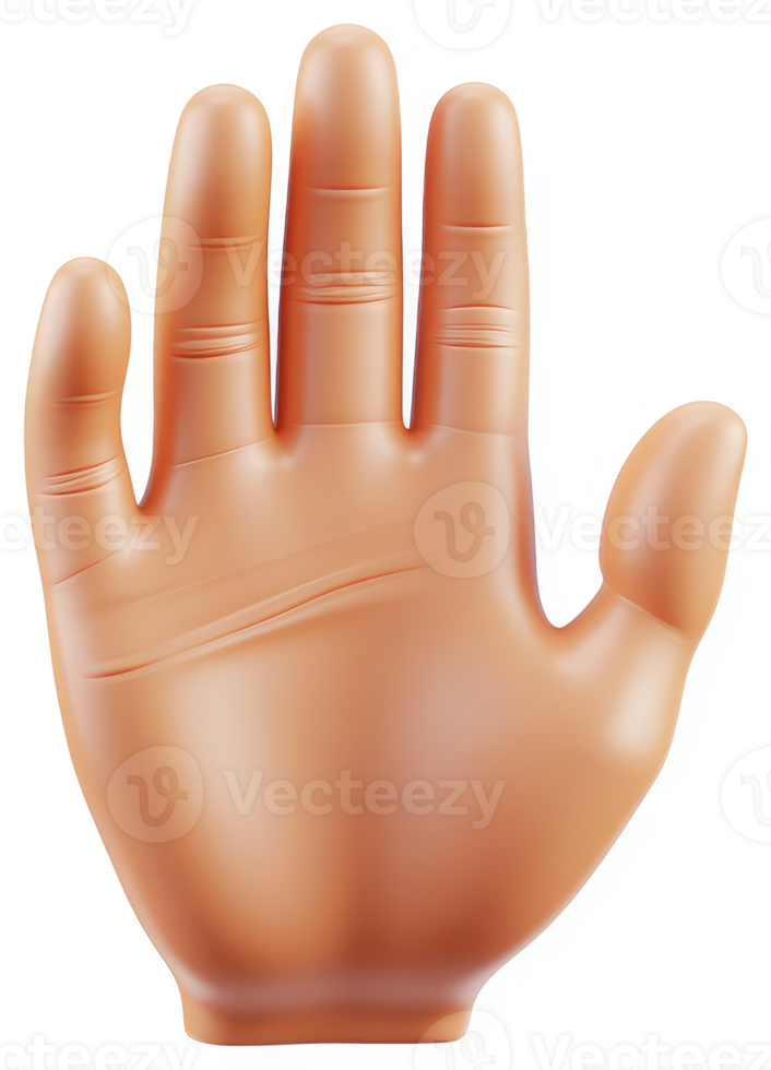 A hand with palm up, displaying a stop gesture. png