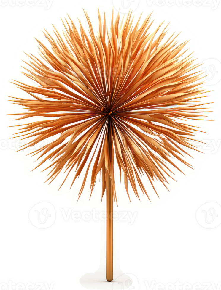Ornate, golden sphere-shaped decorative plant. png