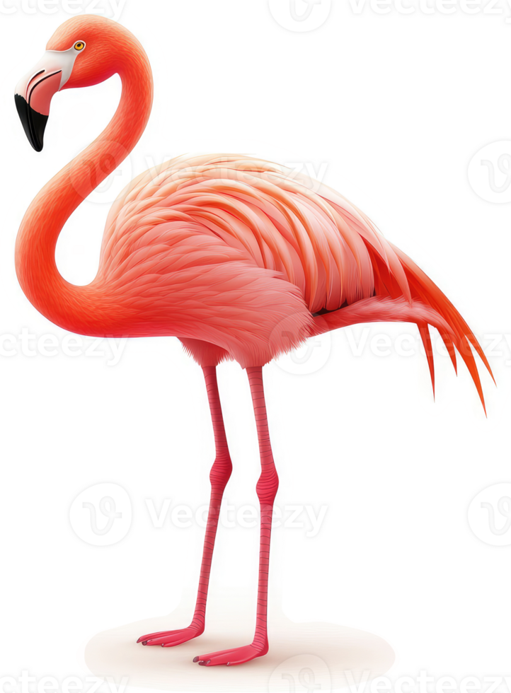 Pink flamingo, a graceful avian silhouette. png