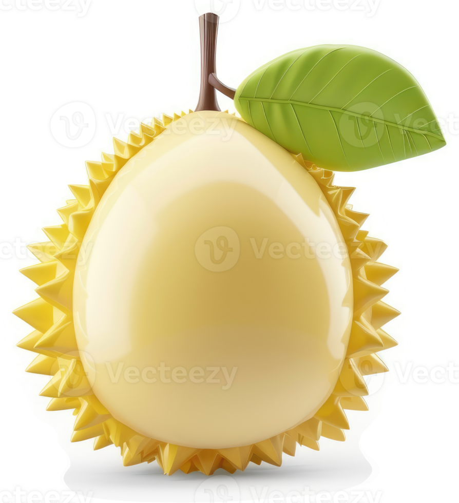 A stylized illustration of a durian fruit. png